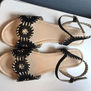 Amanda black and silver Sandals